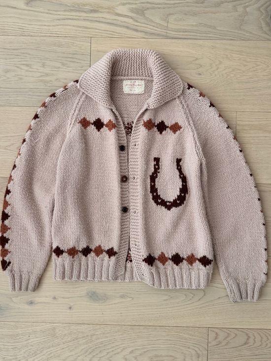 Vintage Sweaters - vintage handmade cowichan style sweater